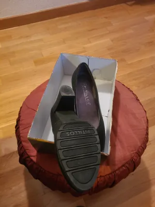 Zapatos Pitillos Piel Talla 37 Negros