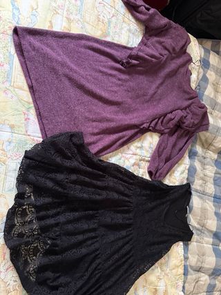 Lote 2 vestidos negro y morado