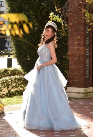 Vestido Fiesta 15 Años Azul