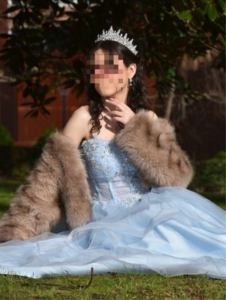 Vestido Fiesta 15 Años Azul