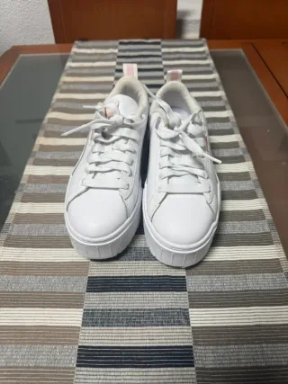 Zapatillas Puma Blancas y Rosas Talla 38
