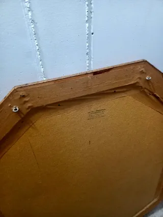 Espejo de pared octogonal dorado