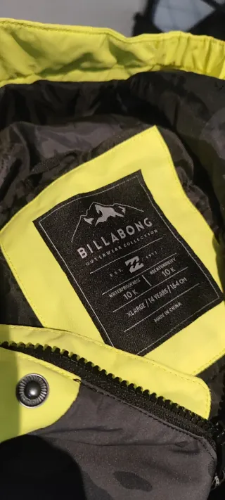 Chaqueta Snow Billabong negra y Amarilla