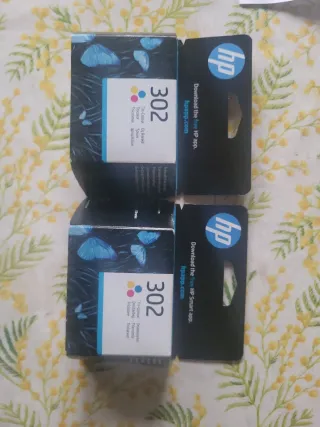 2 paquetes de Tinta HP 302 Tricolor