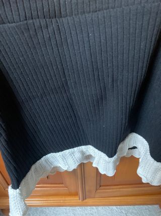 Top Zara Negro y Blanco Talla L Sin Estrenar