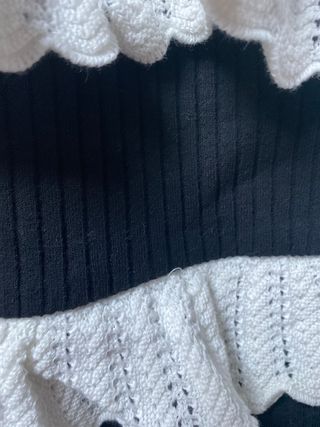 Top Zara Negro y Blanco Talla L Sin Estrenar