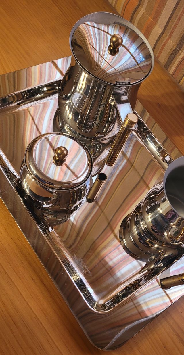 Juego de café de acero