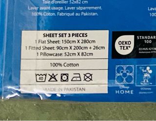 Completo Lenzuola Disney Topolino 3 Pezzi