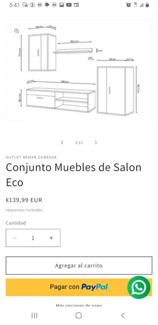 Conjunto Muebles Salón Eco