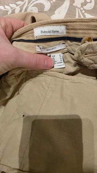 2 Chinos Pedro del Hierro Talla 42 + Camisa M