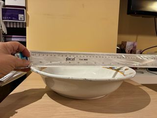 Jofaina/palangana y jarra decorada de 32cm de alto