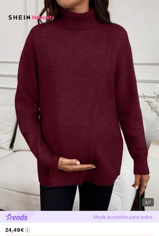 Jersey lactancia cuello alto con apertura cruzada.