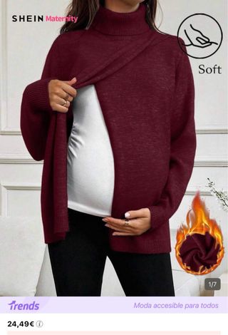 Jersey lactancia cuello alto con apertura cruzada.