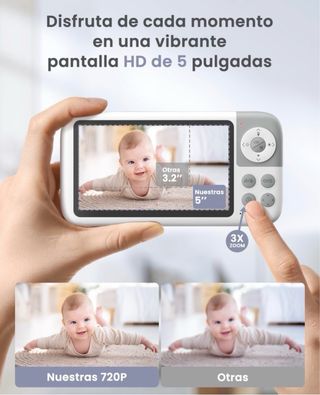 GHB VB807 Vigilabebés 5 HD 720P 350°