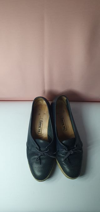 Scarpe Ferca '81 Blu Pelle 38 Vintage