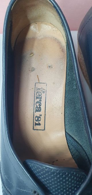 Scarpe Ferca '81 Blu Pelle 38 Vintage