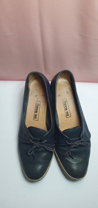 Scarpe Ferca '81 Blu Pelle 38 Vintage