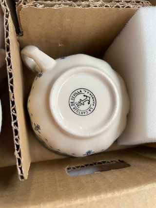 Juego de café La Cartuja de Sevilla Flor de Lis