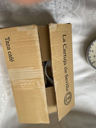 Juego de café La Cartuja de Sevilla Flor de Lis