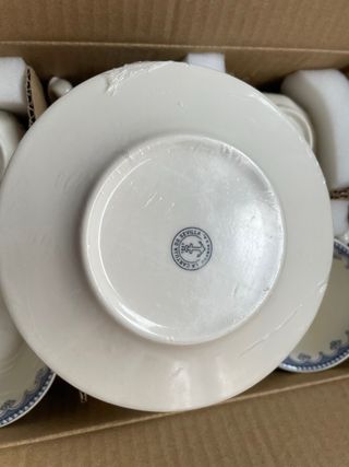 Juego de café La Cartuja de Sevilla Flor de Lis