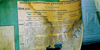 Mapa Ferrocarriles Españoles y Portugueses Antiguo