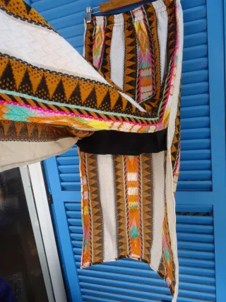 Falda Larga Estampado Étnico Tribal