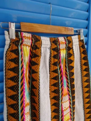 Falda Larga Estampado Étnico Tribal