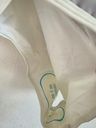 Bañador sexy chica gris y blanco