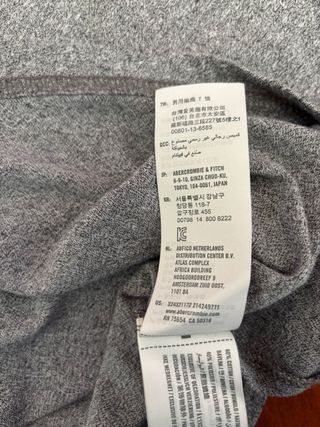 Camiseta Hollister Gris Talla M