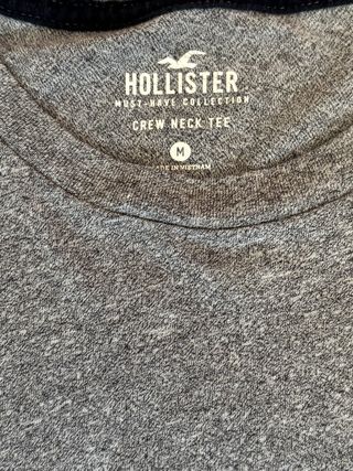 Camiseta Hollister Gris Talla M