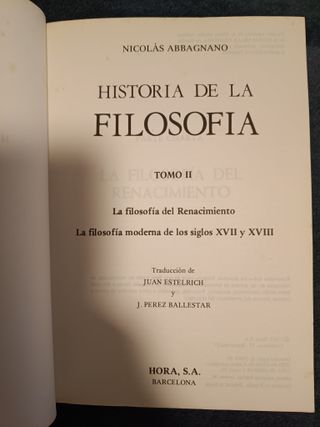 Historia de la Filosofia Abbagnano 3 vols