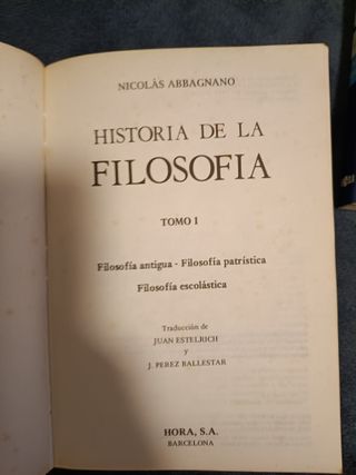 Historia de la Filosofia Abbagnano 3 vols