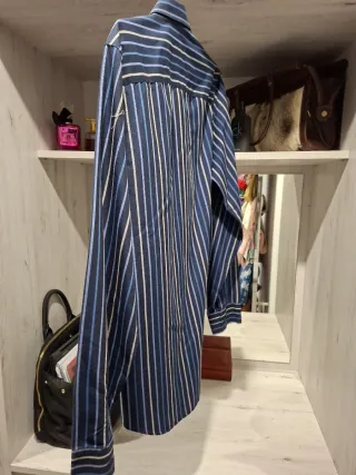 Camisa Thomas Burberry Rayas Azul Blanco