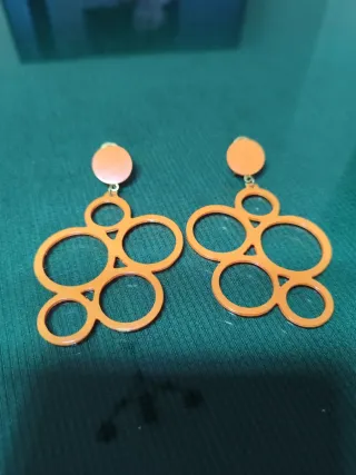 Pendientes flamenca naranjas