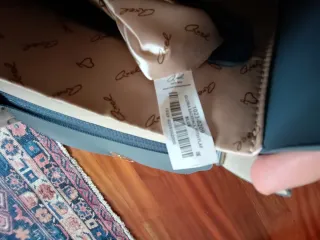 Mochila polipiel azul mujer