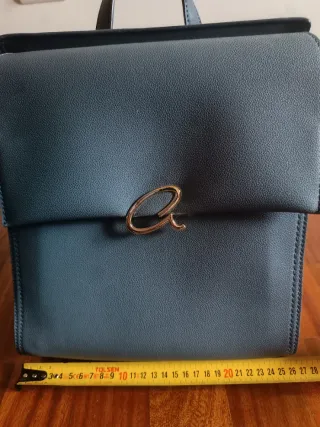 Mochila polipiel azul mujer