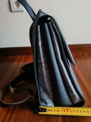 Mochila polipiel azul mujer