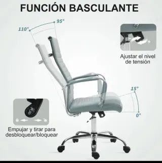 Silla de oficina gris moderna