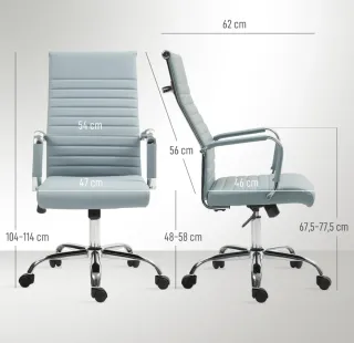 Silla de oficina gris moderna