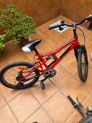 Bicicleta de montaña roja TEAM R20