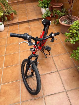 Bicicleta de montaña roja TEAM R20