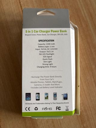 Cargador Coche Linterna Magnética