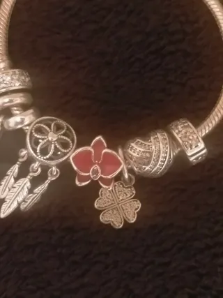 Preciosa Pulsera Pandora Con Numerosos Charms