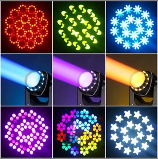 Foco DJ LED 80W RGBW Beam Gobo Dj Fiesta boda