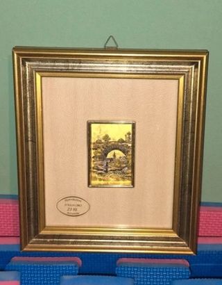 Quadretti su lamina oro e argento