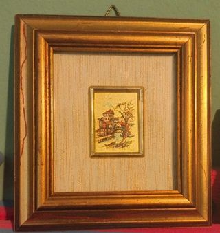 Quadretti su lamina oro e argento