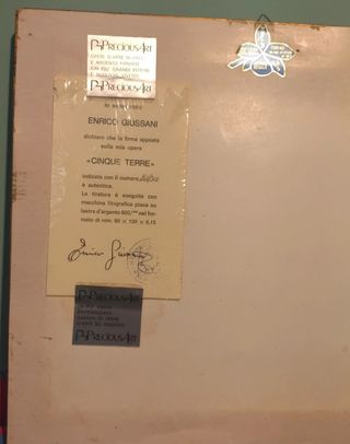 Quadretti su lamina oro e argento