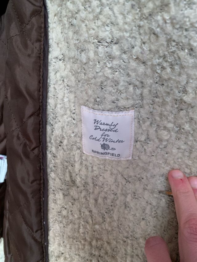 Abrigo Springfield borrego beige