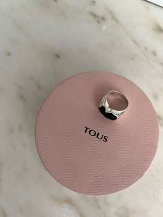 Anillo Oso Tous Negro y Plata