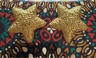 Pendientes vintage France estrella dorados